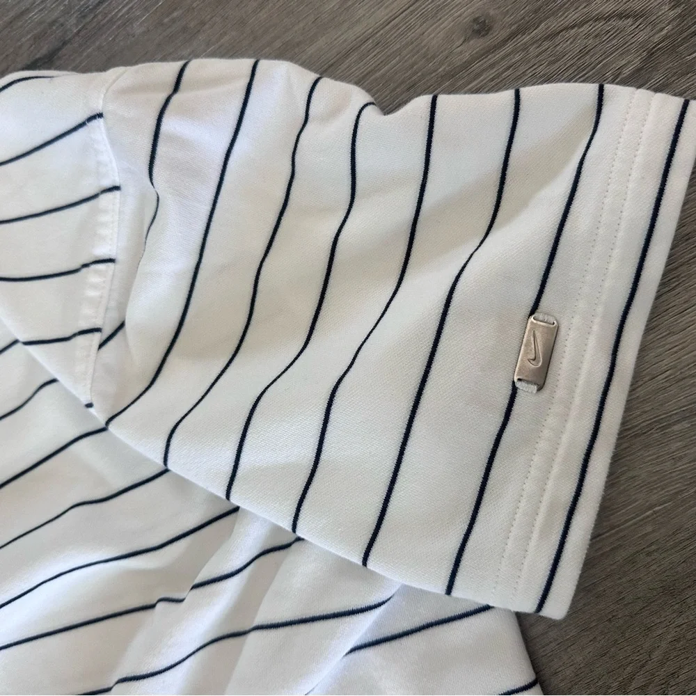 Nike Dri-Fit White & Black Polo Shirt